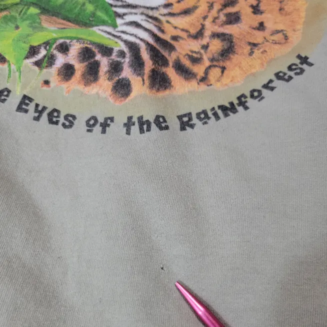 Vintage Size Medium Graphic Tee Baby Tiger Cub Single Stitch T-Shirt Graphic Print T-Shirt Unisex - Image 3