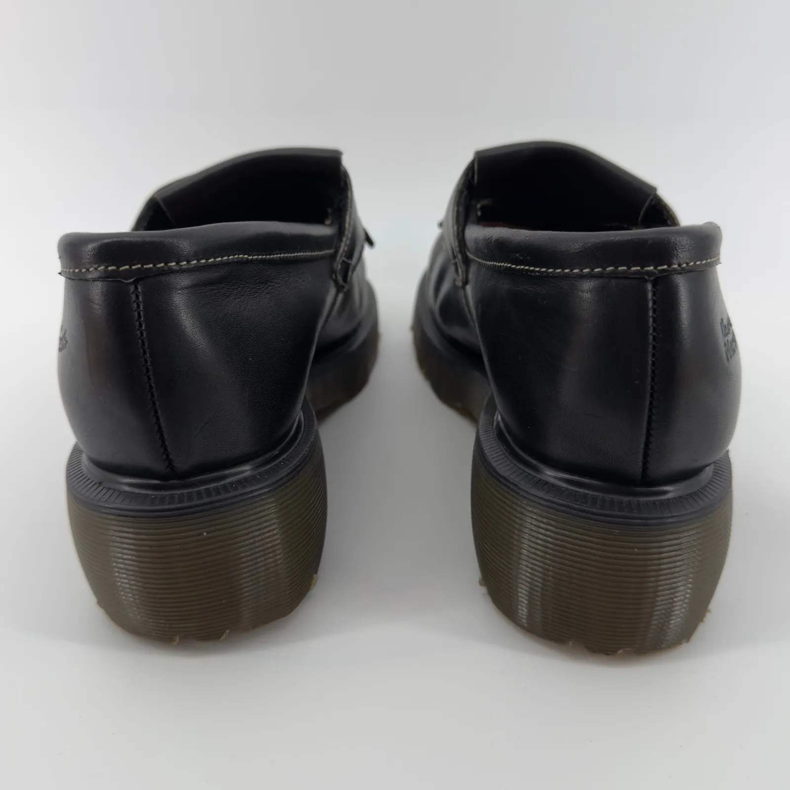 Vtg Dr. Martens‎ Adrian Tassel Quad Platform Loafer Black Leather UK 7 M8/W9 Y2K - Image 4