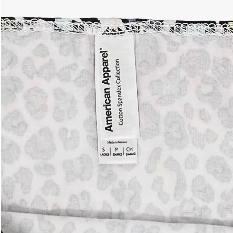 AMERICAN APPAREL Short Spandex Rainbow Lynx Cheetah Crop Top ~ Women's SMALL - Image 4