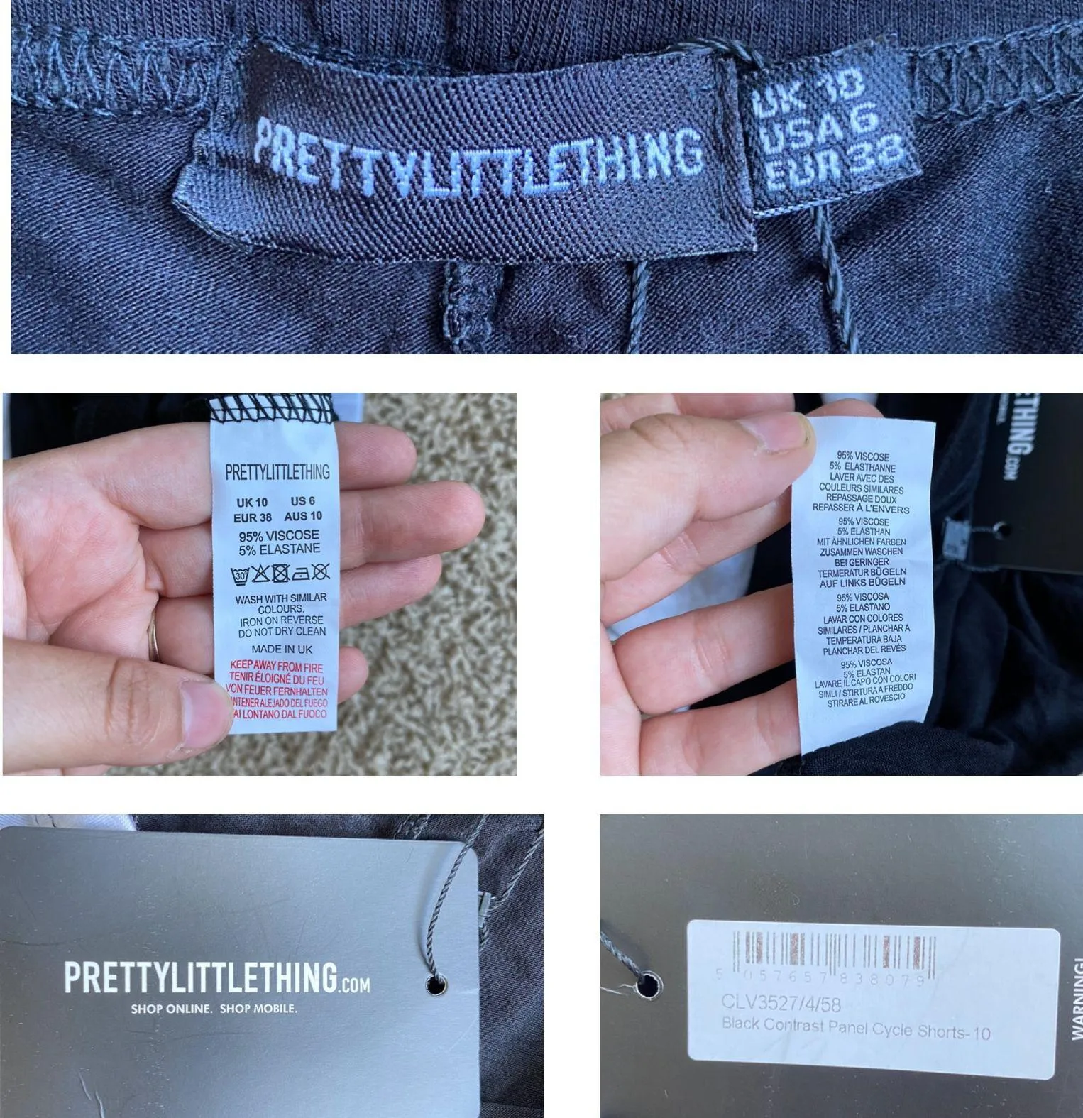 New Prettylittlething Cycling Shorts Sz 6  - Image 6