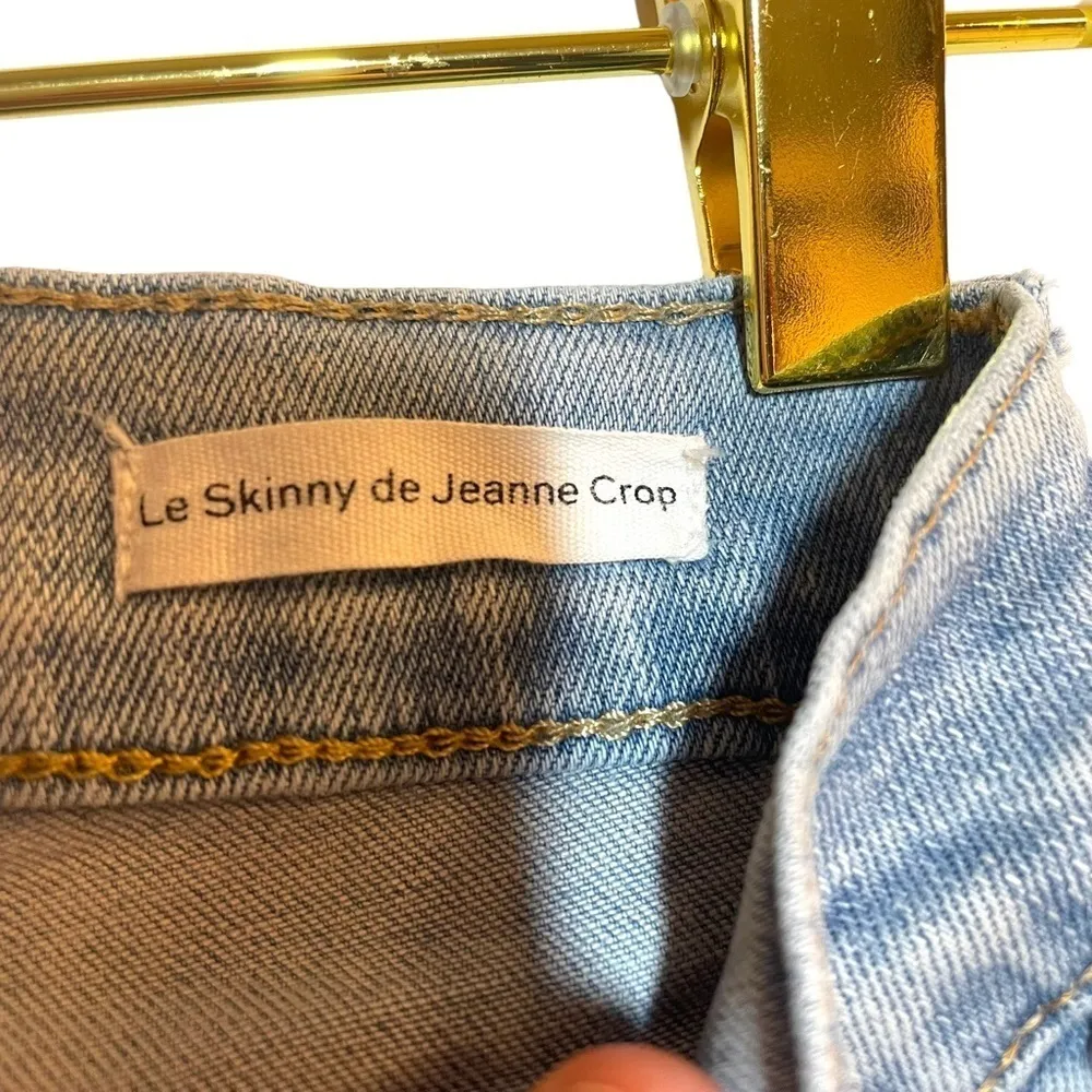 Frame Le Skinny De Jeanne Raw Hem Crop Jeans in Jerome Blue Size 25 - Image 7