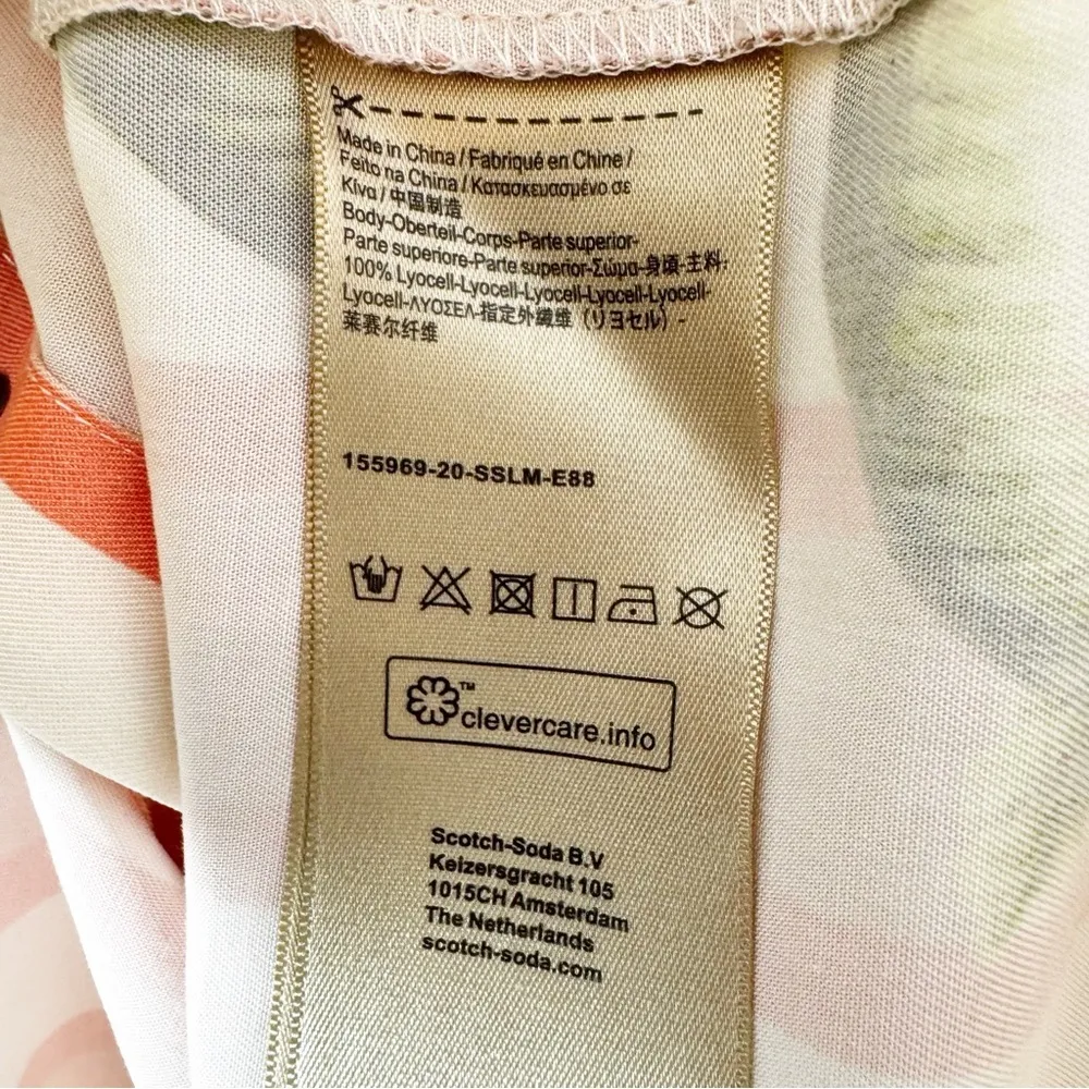 Anthropologie Scotch & Soda Holiday Tropical Shirt Dress Size XS - Image 12