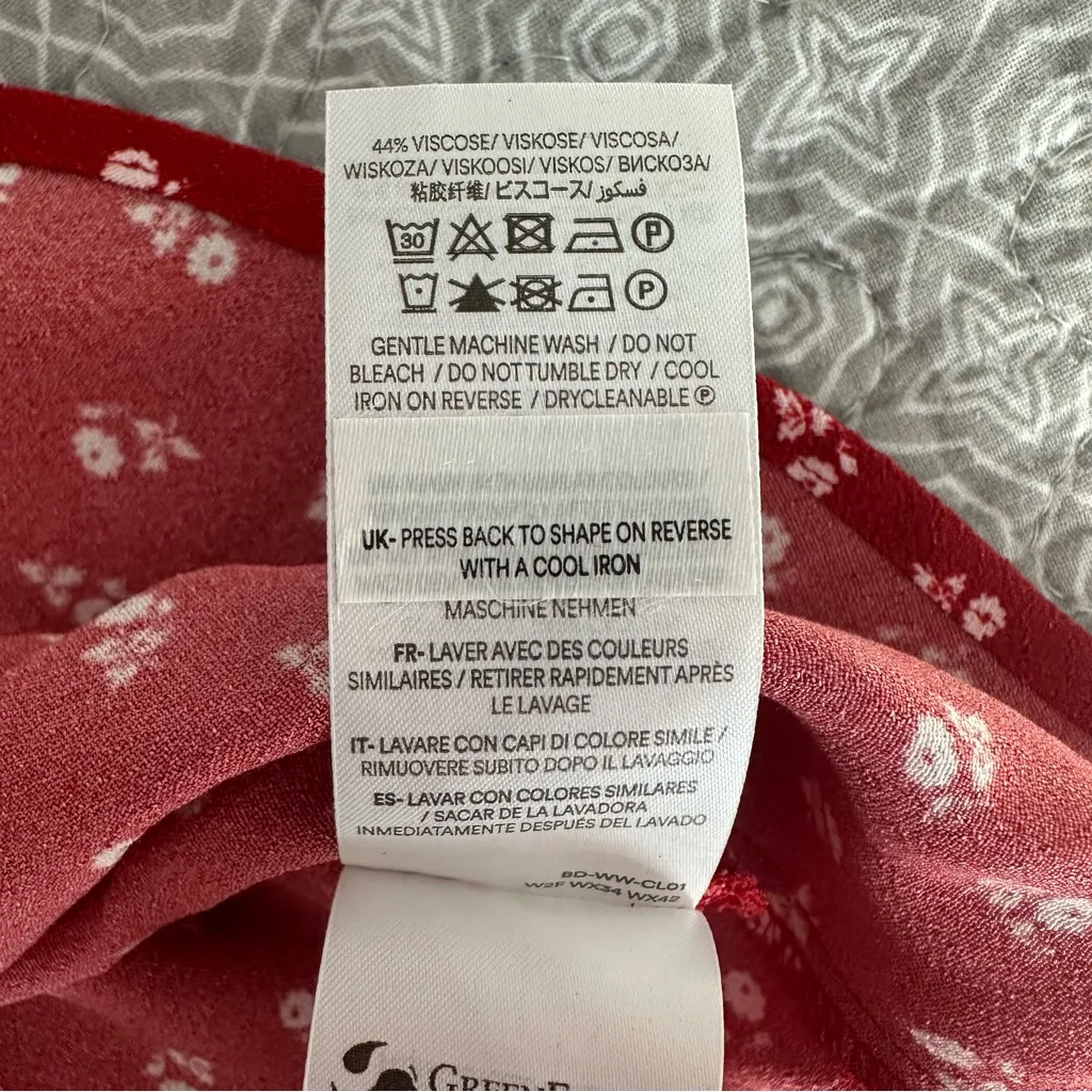 New! BODEN Bias Red Floral Crepe Mini Skirt NWT Size 6 - Image 13