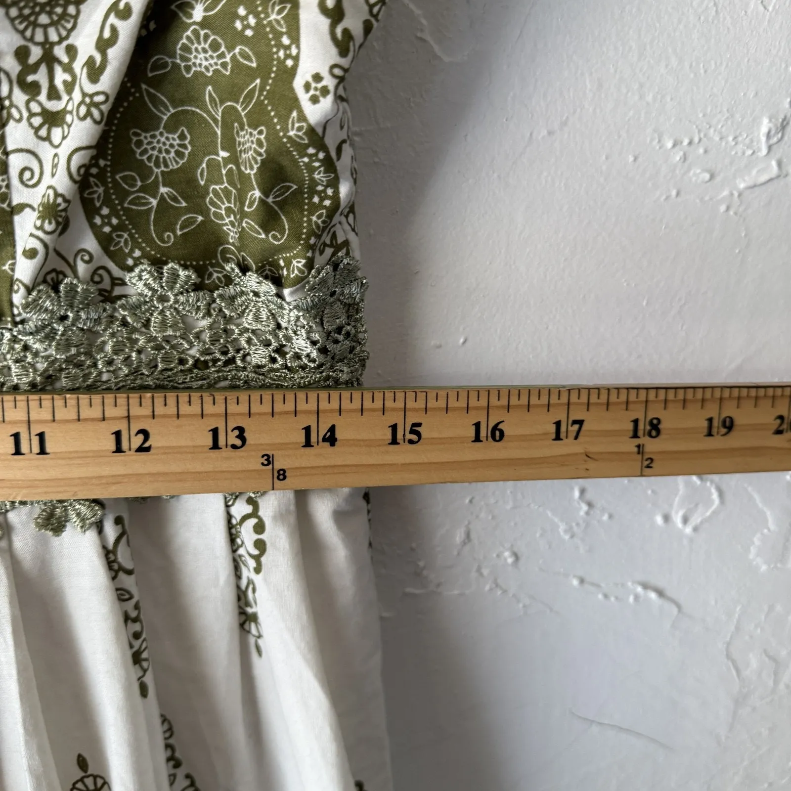 Y Apparel Dress Y2k Fairy Small White Green Boho Sundress‎ Crochet Lace Midi - Image 5