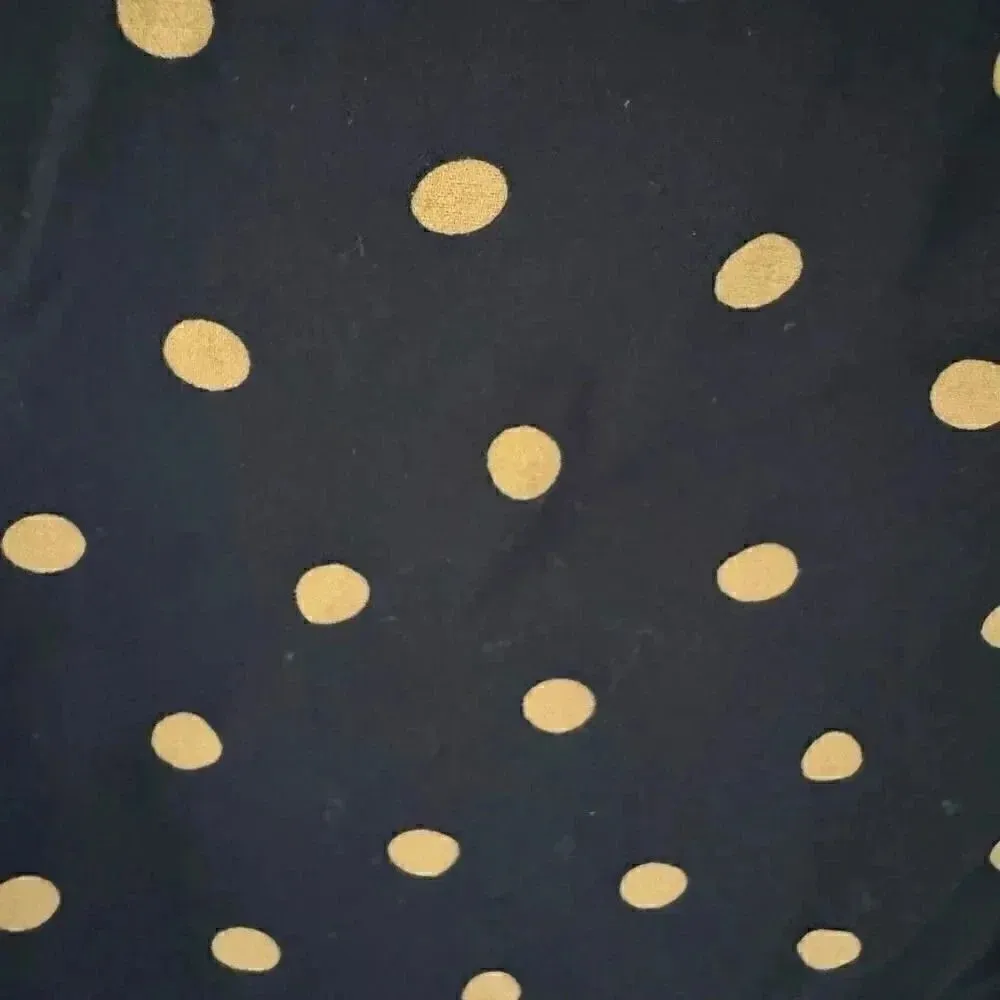 Madewell Black Gold Lucie V-Neck Smocked Mini  Oval Dot Baby Doll SZ XL #1862 - Image 11