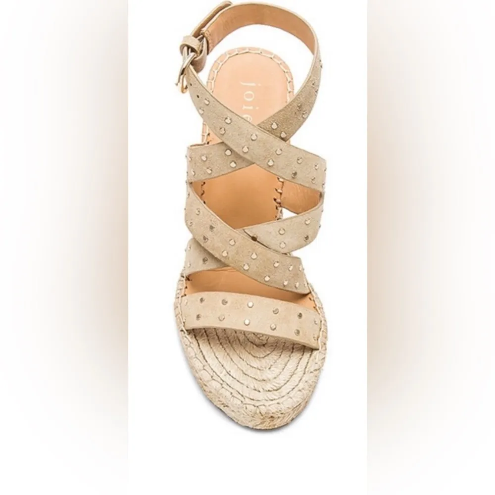 Joie  KORAT SUEDE STUDDED ESPADRILLE WEDGE SANDAL SIZE 35.5 - Image 3