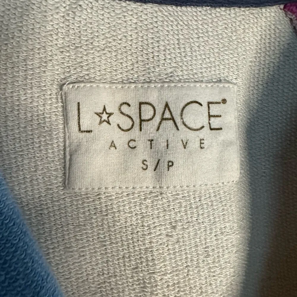 L*Space Colorblock Crop Hoodie Y2K Full Zip Jacket Athleisure Loungewear Relax - Image 4
