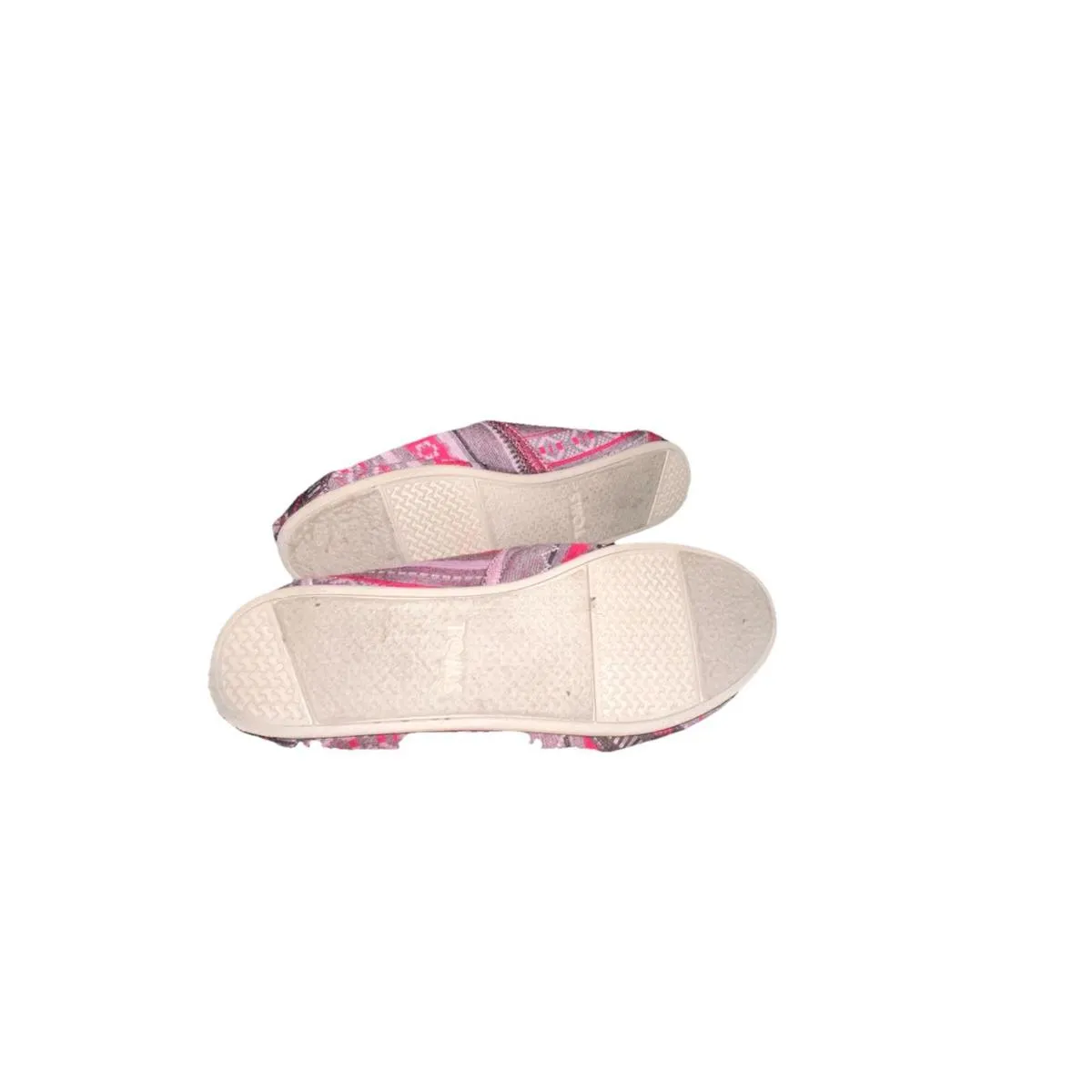 TOMS Women's 10 Pink Gray Tribal Aztec Print Canvas Classic Alpargata Shoes - Image 8