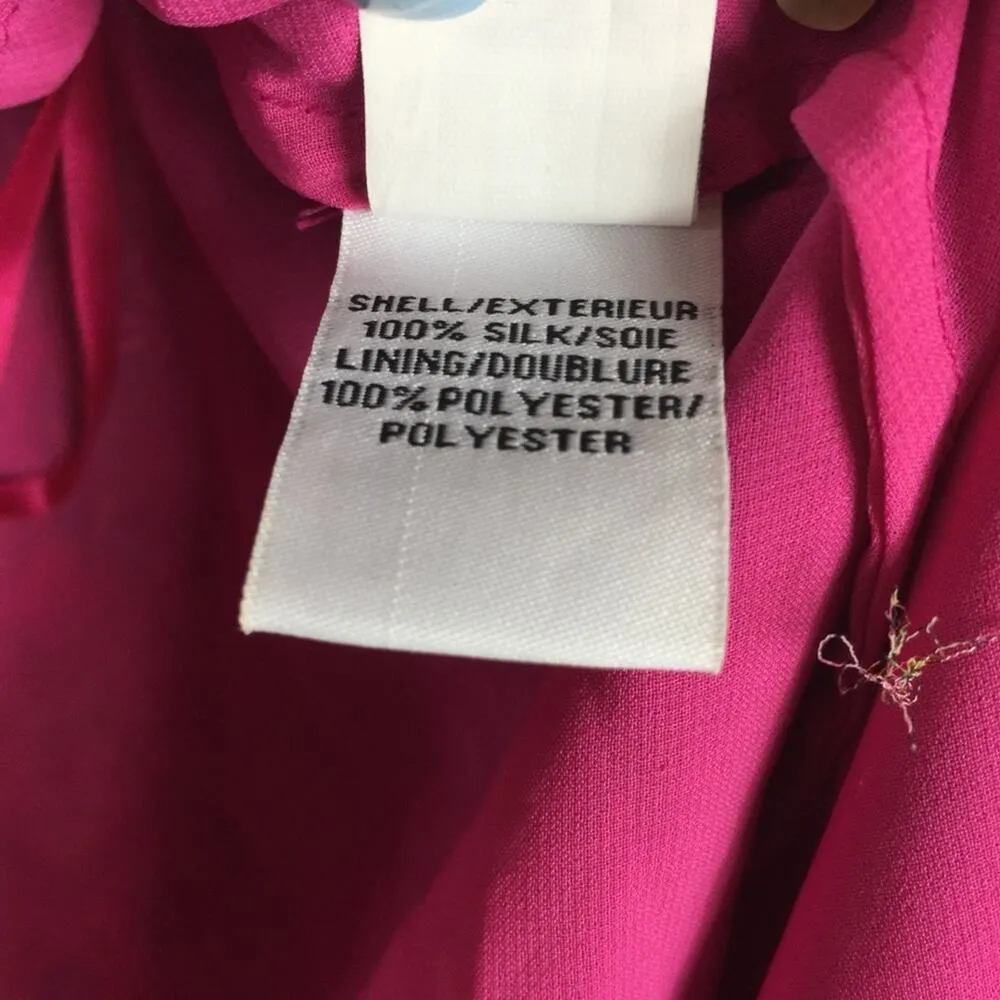 Diane Von Furstenberg Parry 100% Silk Mini Dress Size 0 Red Chevron Boho Print - Image 7