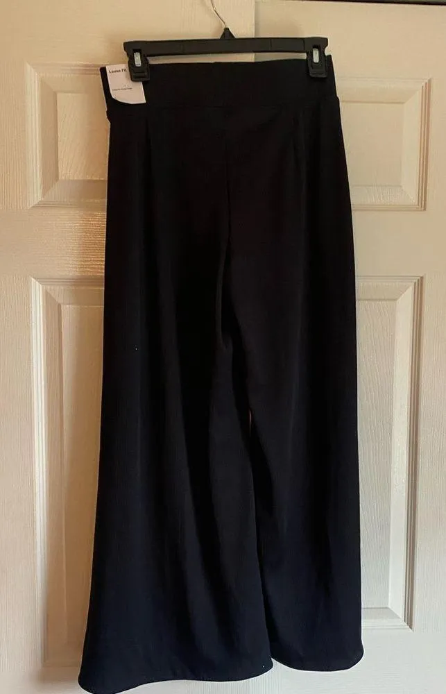 NWT Nike small black cropped wide leg flare ribbed pants streetwear lounge - Image 9