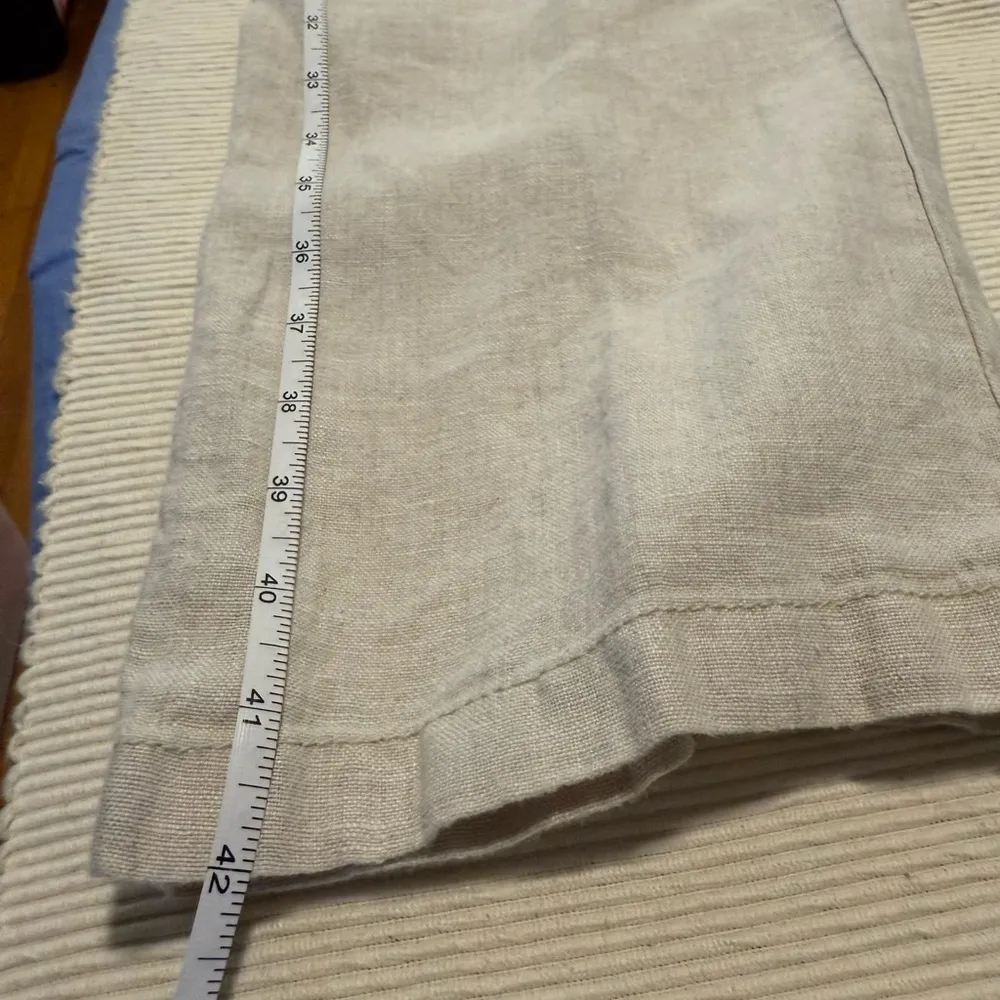 Ocean + Coast Linen Pants Tan Size M - Image 3