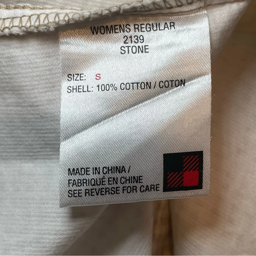 Woolrich Women's Small Corduroy Tan Check Button Long Sleeve Collared Shirt - Image 6