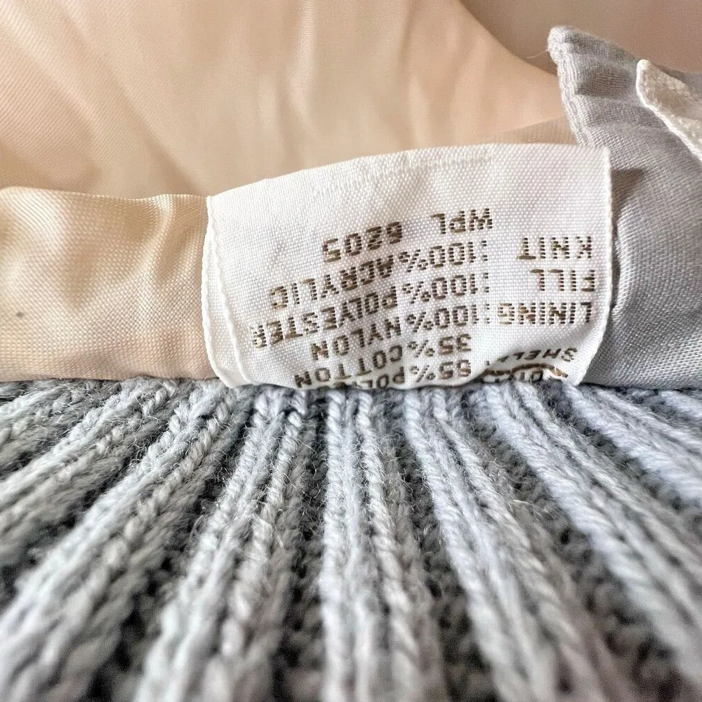 Saxton Hall VTG Made In Korea Quilted Down women Puffer Jacket Coat gray peach M Size M - Image 8