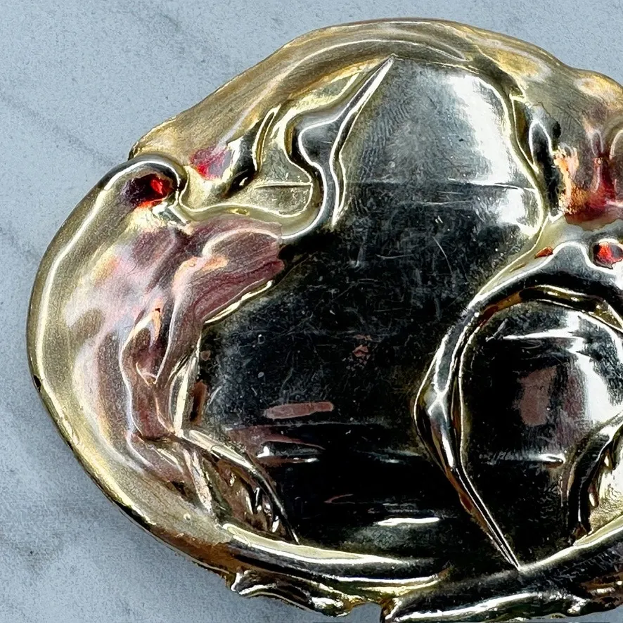 Charmant Belts Vintage Gold Birds Cranes Cinch Belt Buckle ✨ - Image 4