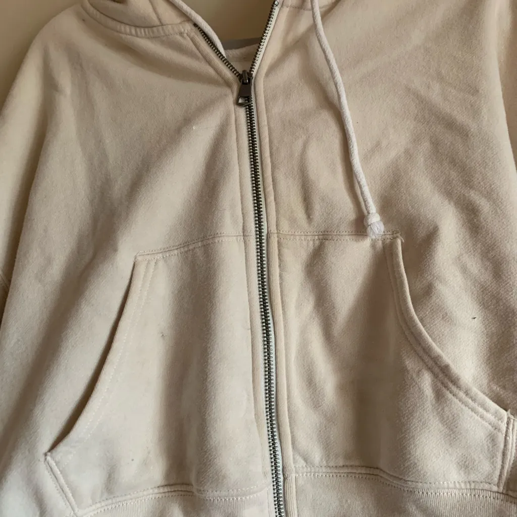 American Eagle Basic Zipper Jacket Cot Lightweight Cropped Athletic Women Small - Image 2
