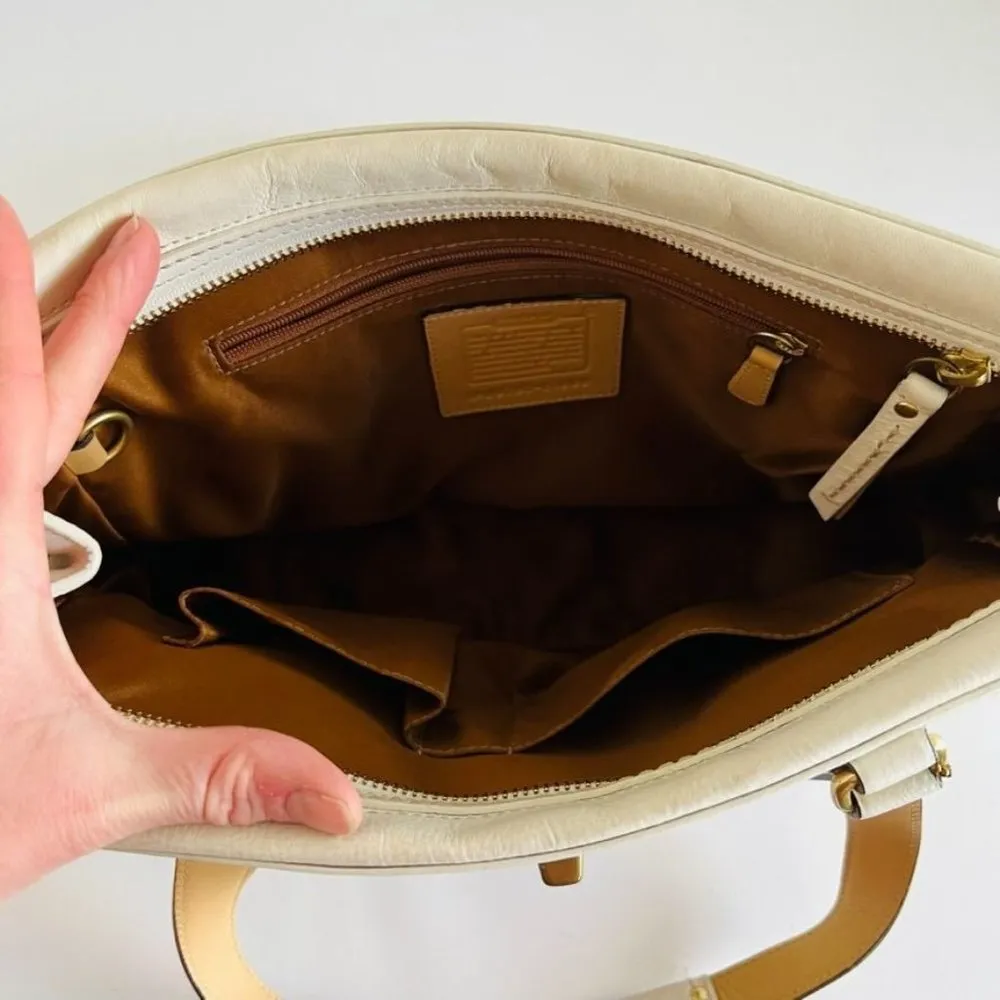 Genuine Leather White Y2K Retro Shoulder Bag - Image 10