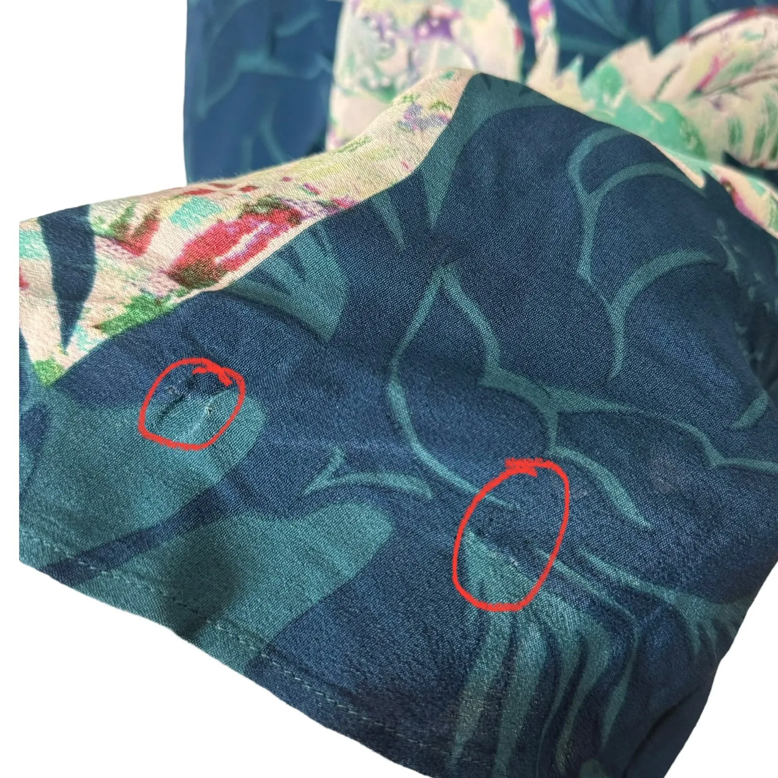 Anthropologie Tropical Print Cold Shoulder Dress Size 2 Feminine Hawaiian Floral - Image 5