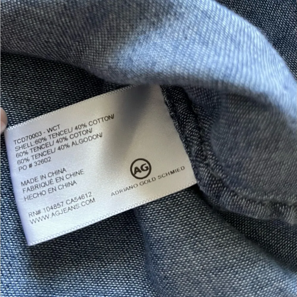 ag Adriano Goldschmied Megan Pocket Tee Shirt Blue Size XS - Image 15