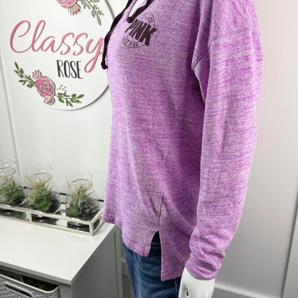 Cute Victoria Secret Pink Hoodie Size XS/S‎ Purple - Image 3
