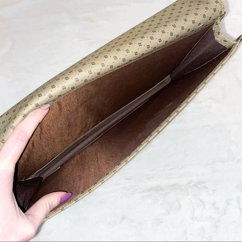 Vintage File Organizer Briefcase Portfolio Clutch Office Notepad Tablet Holder Brown - Image 9
