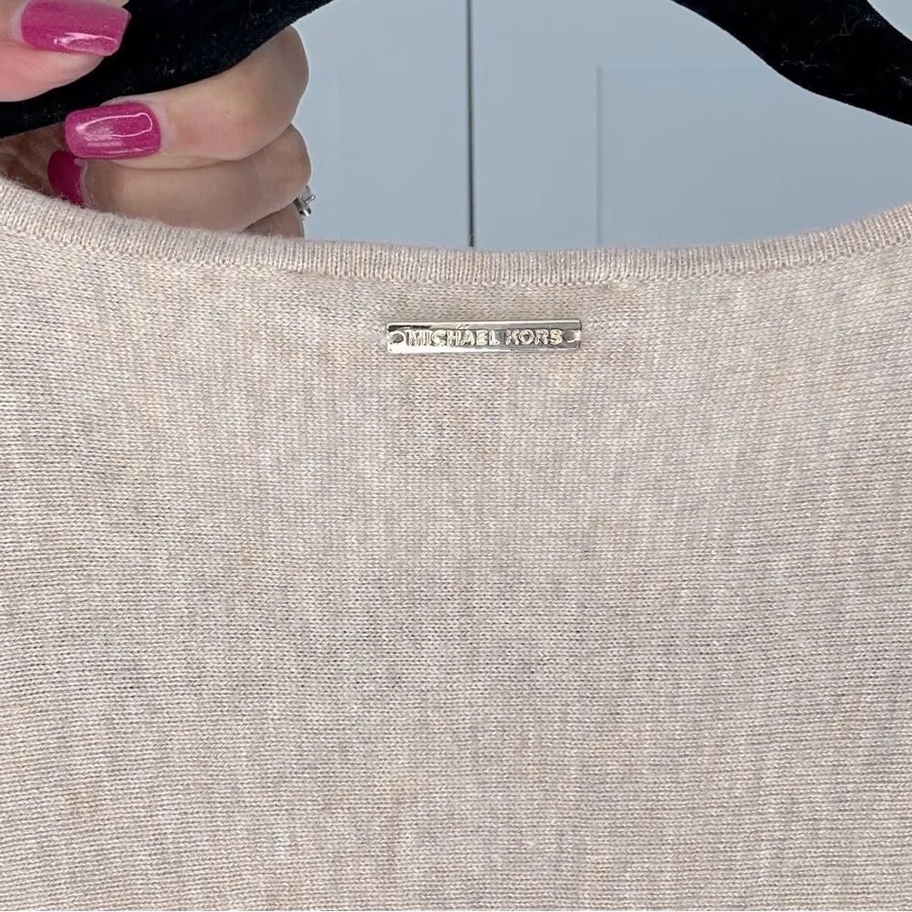 246. Michael Kors oatmeal long sleeve sweater - Image 3