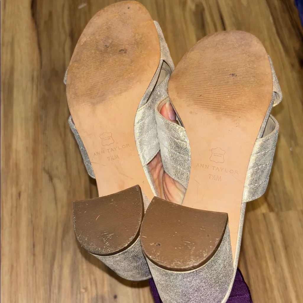 Ann Taylor Silver Sandals - Image 4
