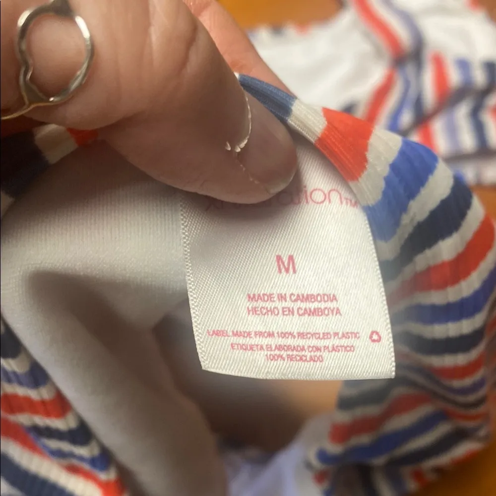 Xhilaration Red, Blue, and White Striped Bikini - Image 3