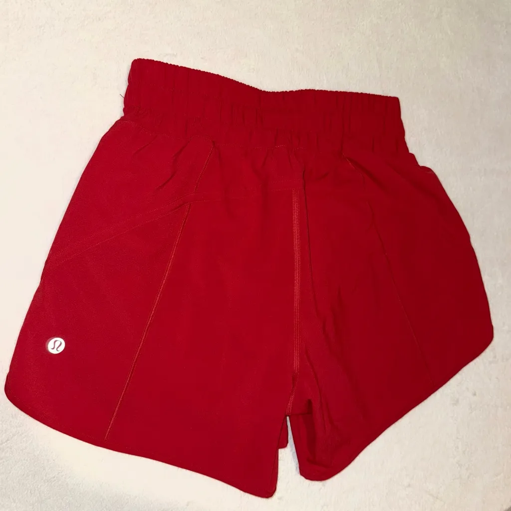 Lululemon Track That Short 5” in Dark Red size 4 - Image 7