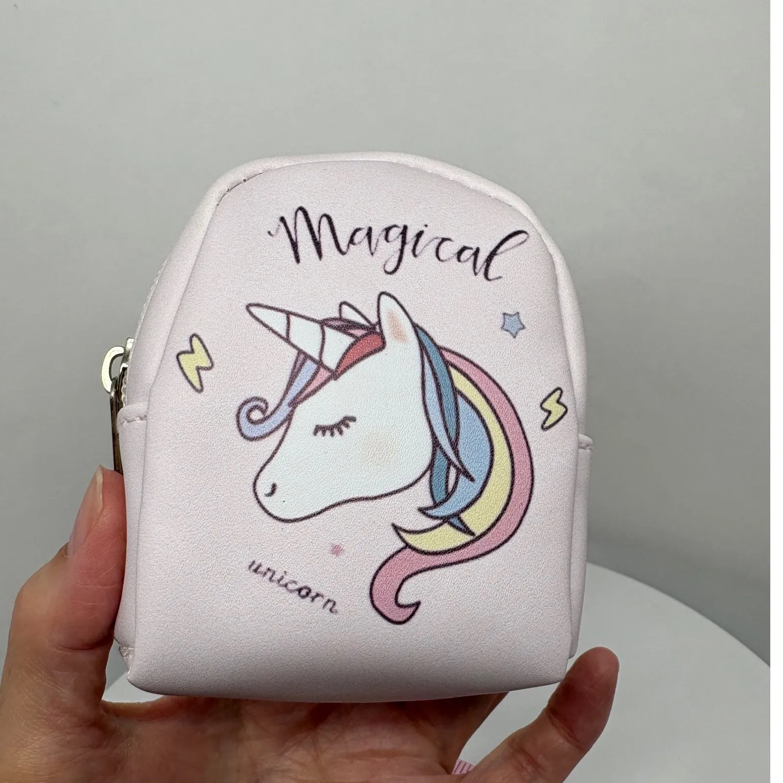 Unicorn‎ Coin Purse Keychain Magical Mini Backpack Charm Cute Kids Girls Pink - Image 4