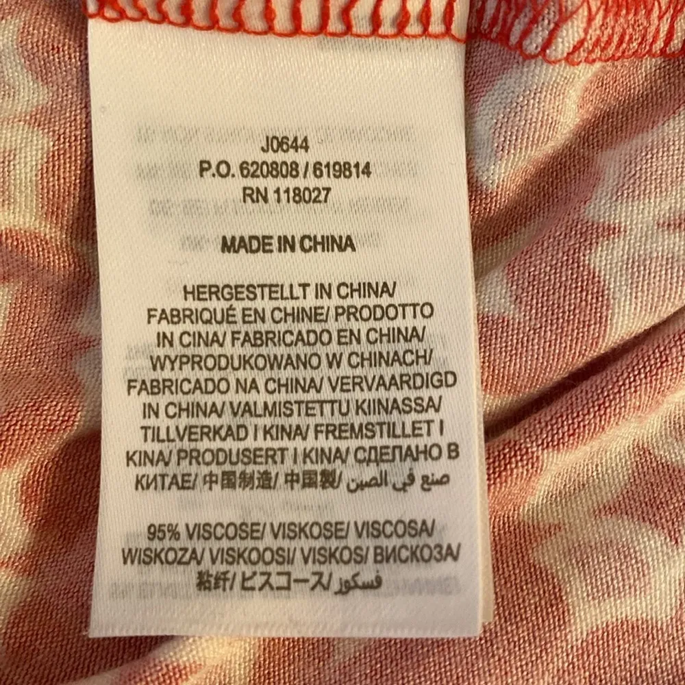 Boden Edie Jersey Swing Skirt w Pockets Red Pink Geometric Size 8 LONG - Image 5