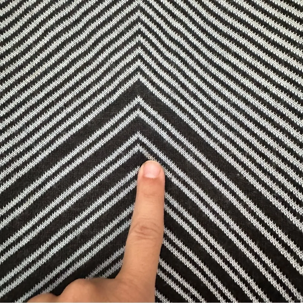 Bode Chevron Stripe Wool Turtleneck Sweater Womens 38 Medium Black - Image 7