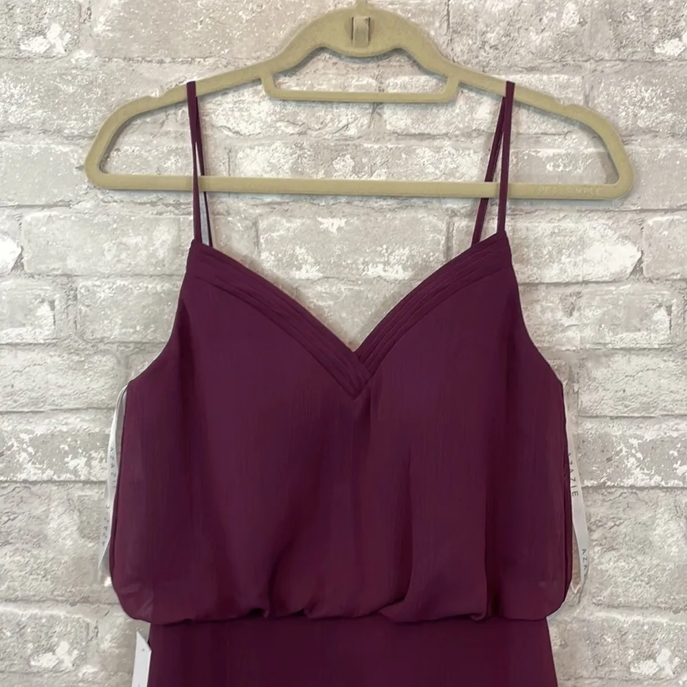 Azazie Rebecca Maxi Gown Dress in Grape - Image 6