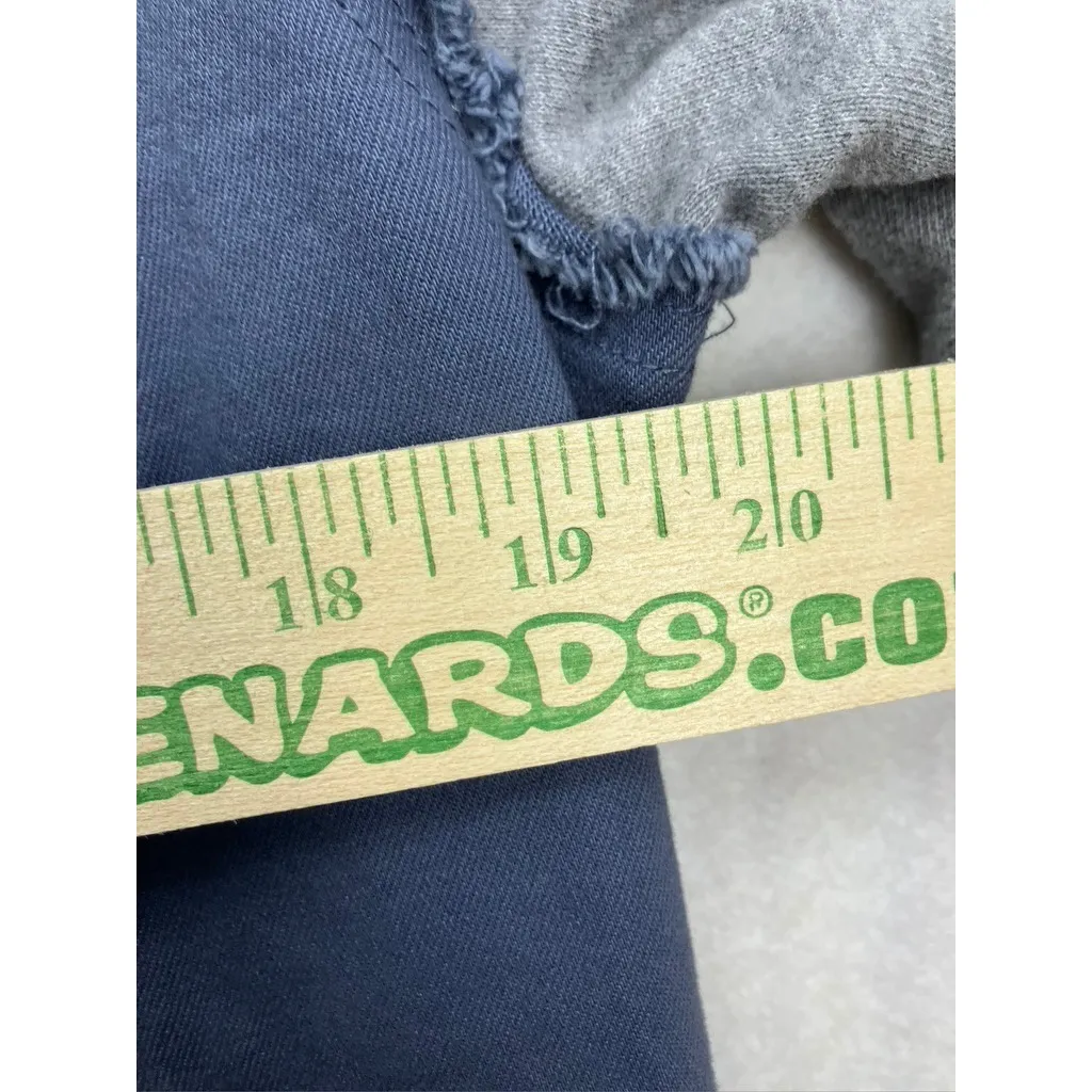 Peace Love World Hoodie Jacket Denim Vest Combo Grey Blue Womens Size S - Image 4