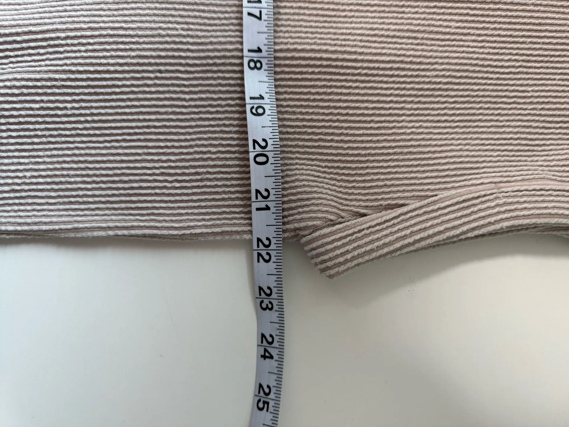 Maurices 24/7 Clara Ribbed Tee Solie Taupe Cream Short Sleeve - Image 7