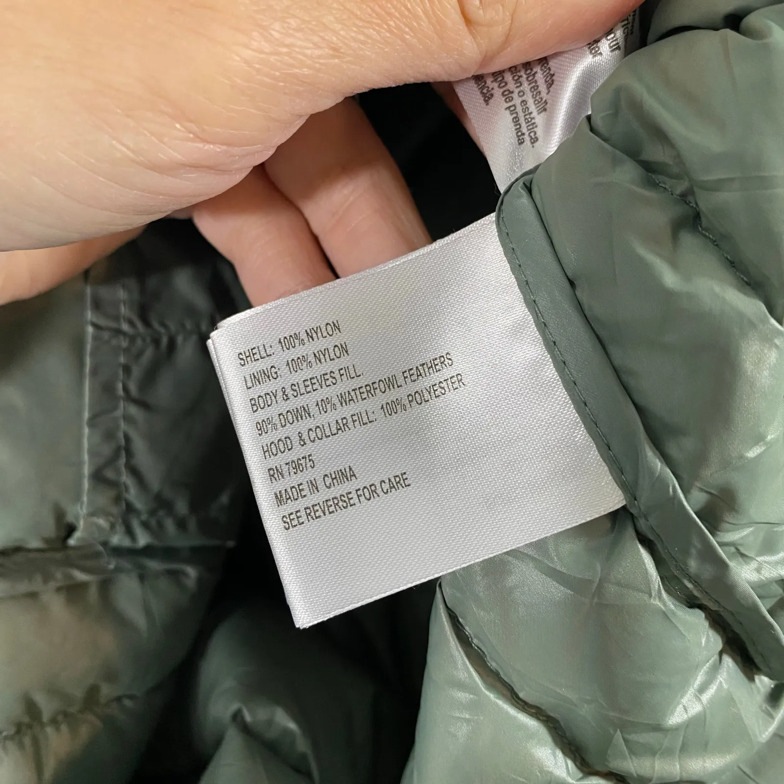 Michael by Michael Kors Women Green Full Zip Hooded Packable Down Jacket Size XL - Image 6