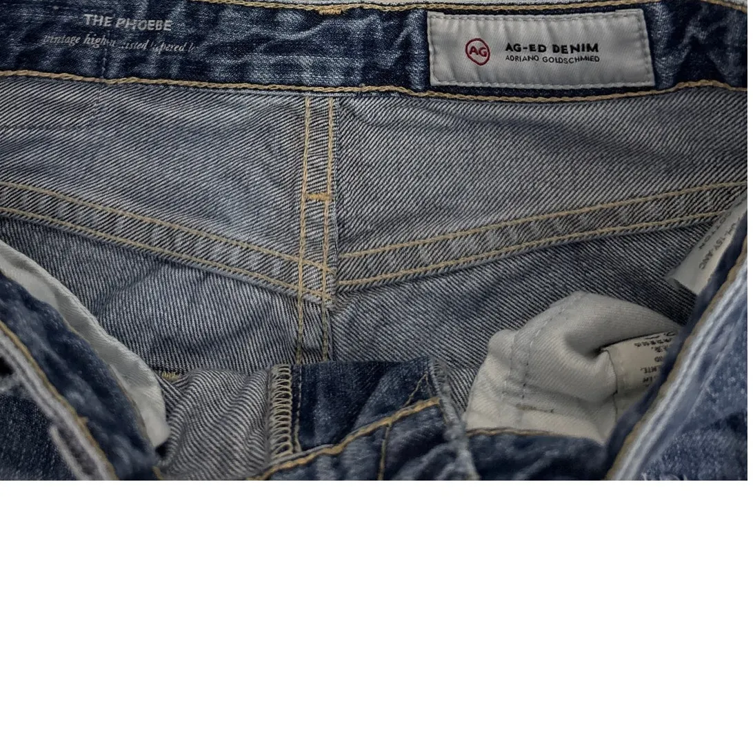 AG Adriano Goldschmied The Phoebe High Waist Straight Blue Jeans Size 25 - Image 4