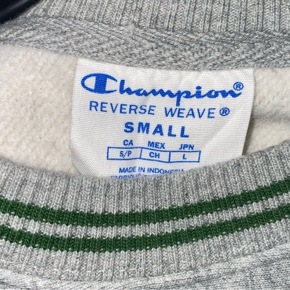 Champion Reverse Weave Crewneck Gray Small Pullover - Image 5