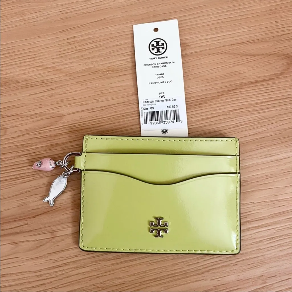 Tory Burch Emerson Charms Slim Card
Case Candy Lime#171482 - Image 6