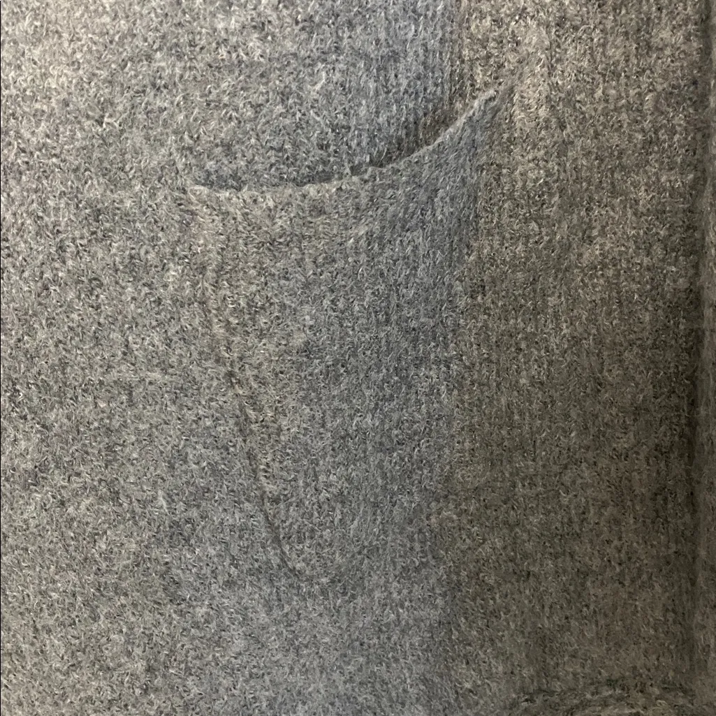 Listicle Dark Gray Fringe Poncho - Image 7