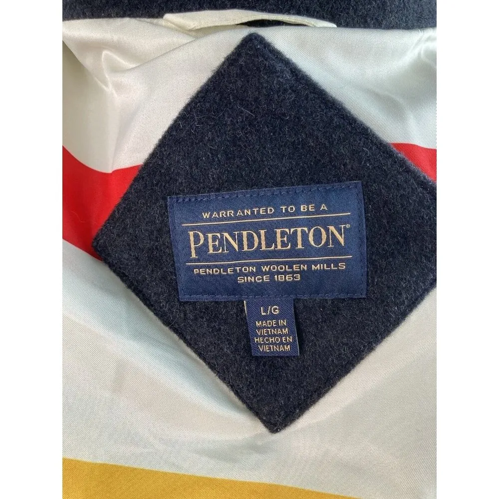 *New Pendleton Cascade Wool Coat Womens Lg Charcoal Gray Zip Snap Winter Outdoor - Image 11