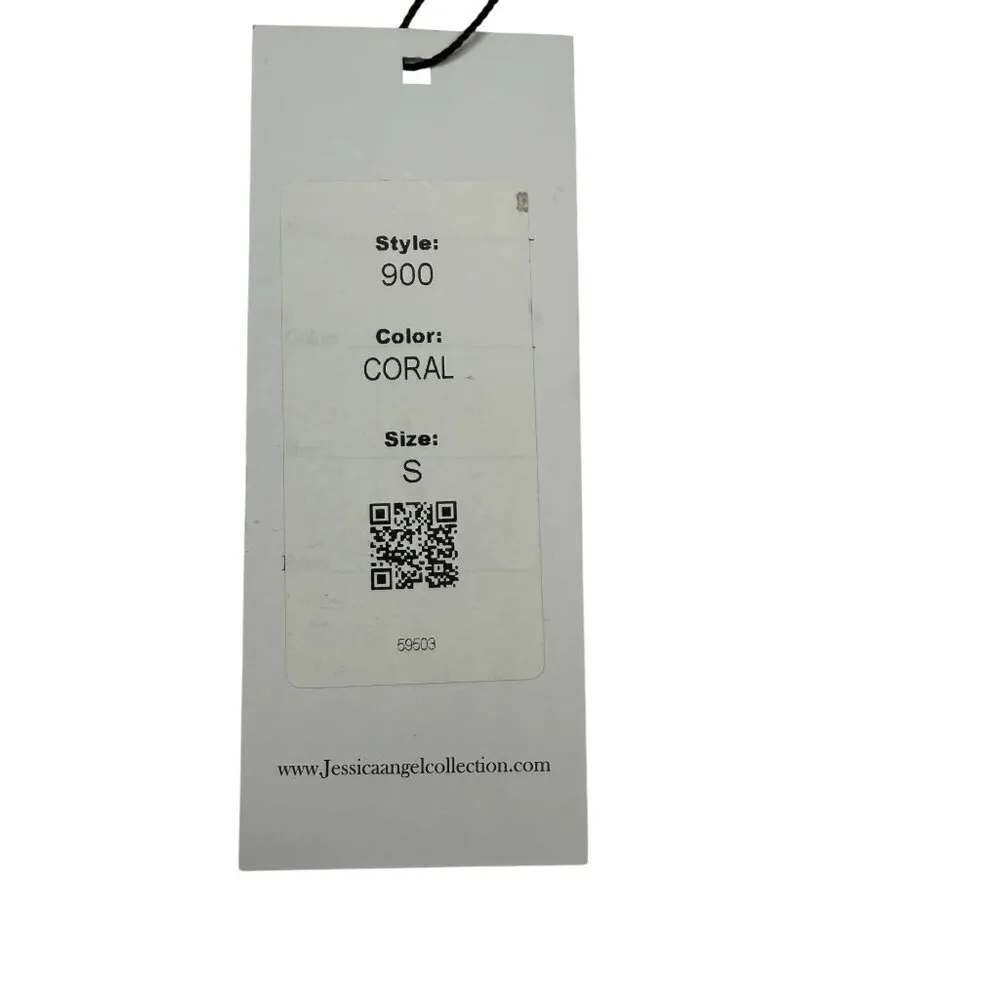 Jessica Angel 900 One Shoulder High Slit Maxi Gown Coral Pink Size Small NWT - Image 5