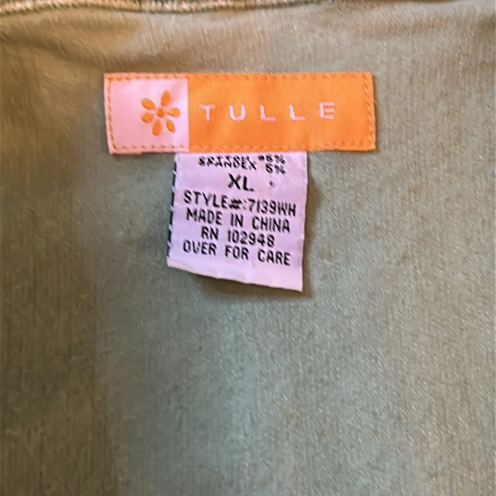 Tulle Anthropologie Sage Green Corduroy Like Blazer. Size XL - Image 6