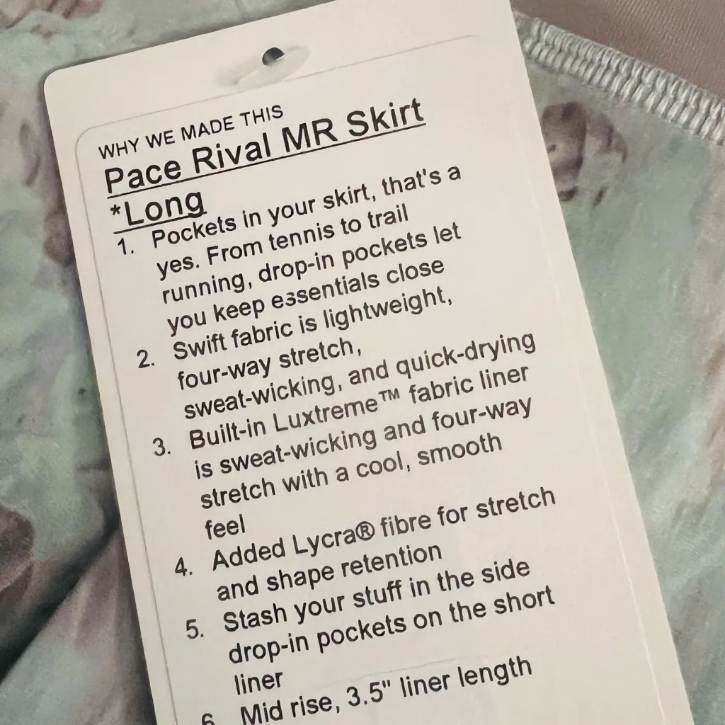 Lululemon Pace Rival Mid Rise Skirt - Long - Image 11