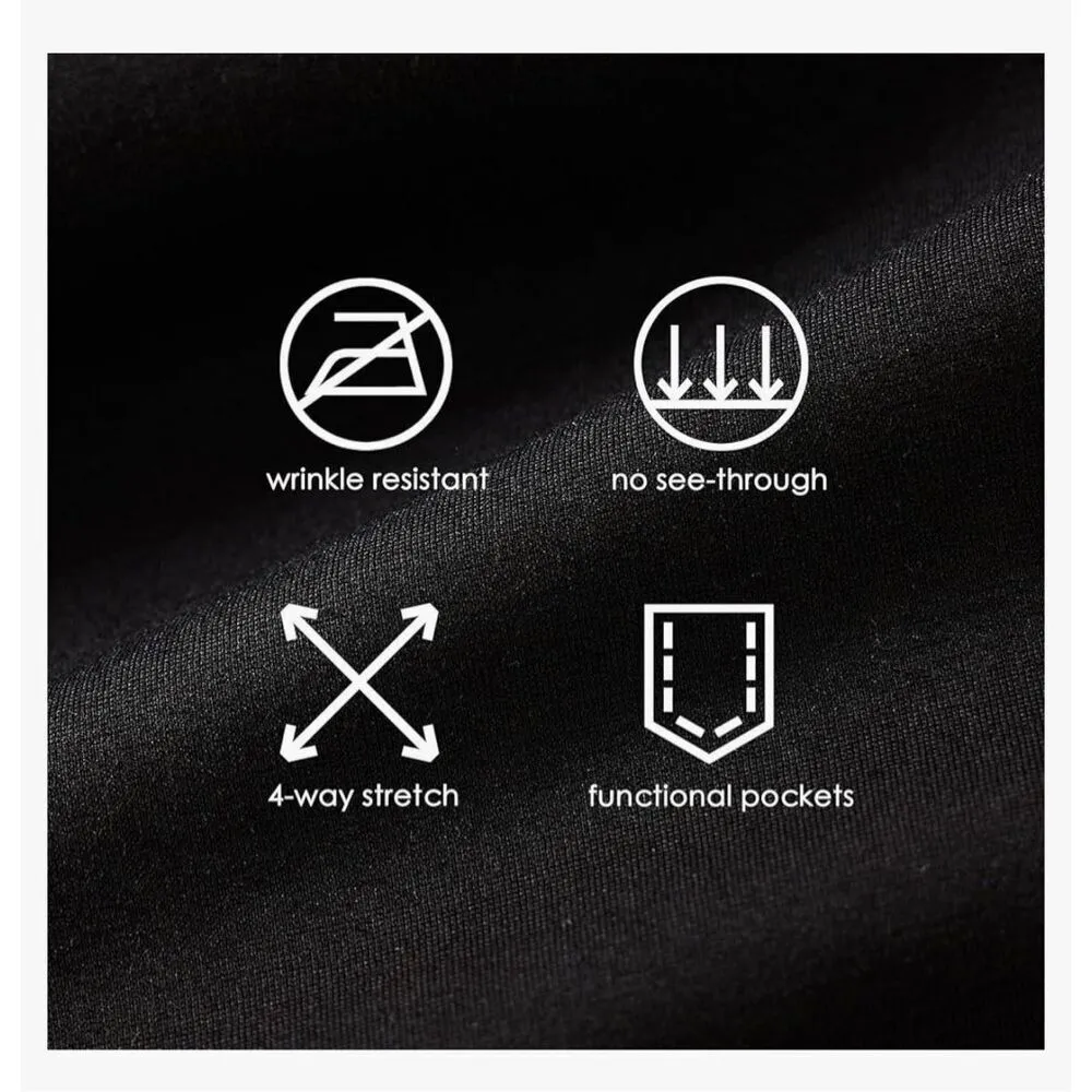 NEW Willit Yoga Straight Leg Career Pants 4 Pockets L 31" Inseam Black Size L - Image 6