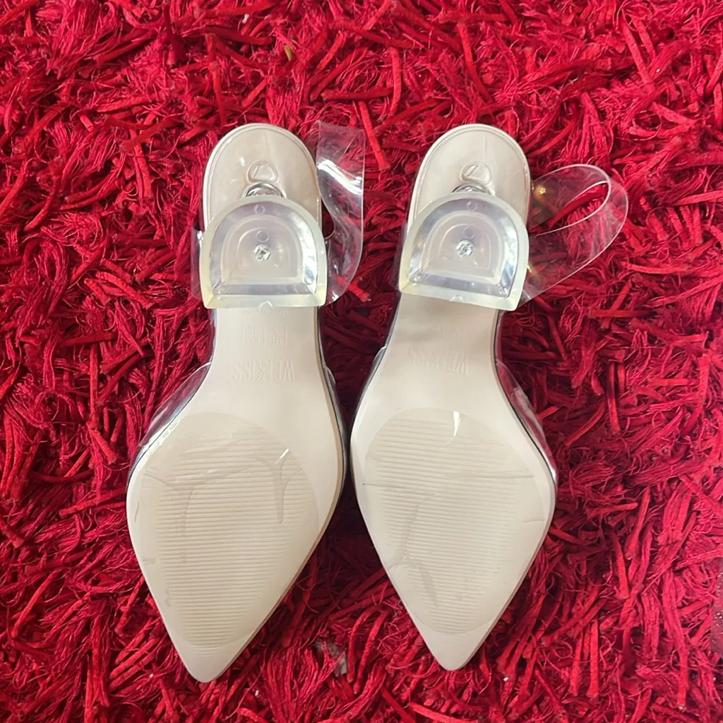 Wet Kiss Satin Pumps Black Size 5 - Image 6