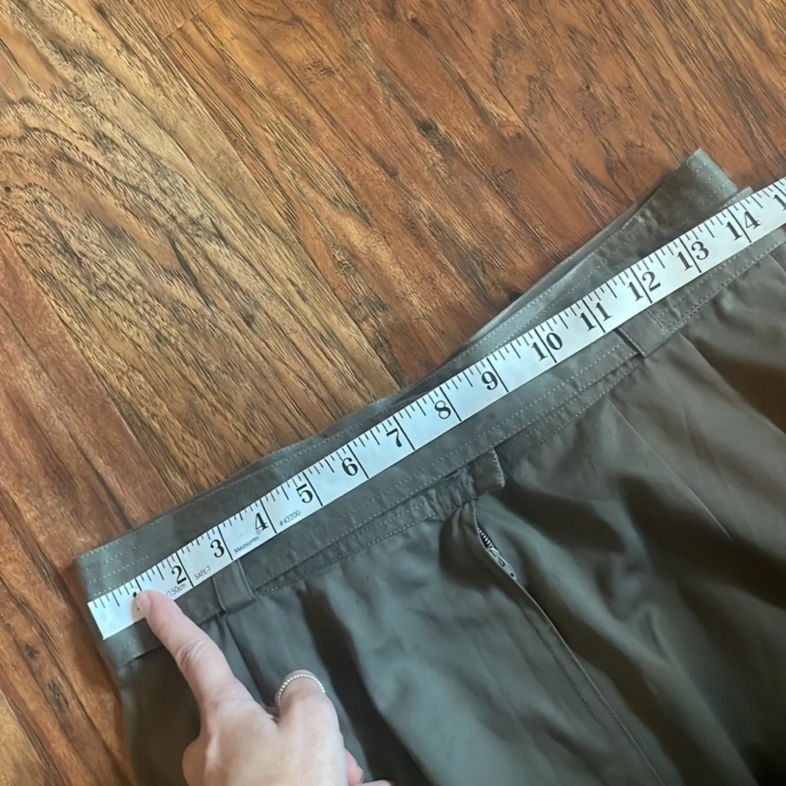 Vintage Salvatore FERRAGAMO Belted Military Skirt UTILITY Sz 12 (Runs Small) - Image 6