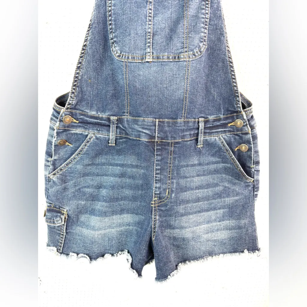 Wallflower M Blue Denim Shortalls Overalls Size 8 - Image 5