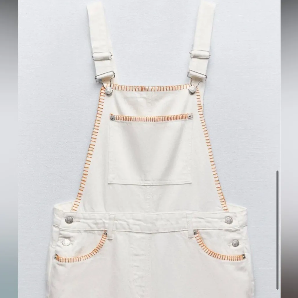NWT Zara white overalls - Image 4