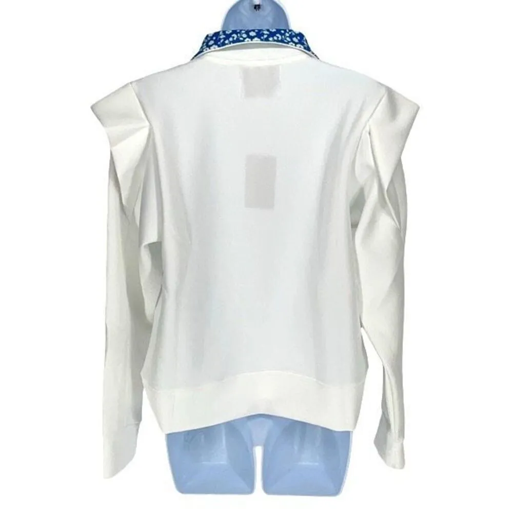 ADDISON BAY Poplar Pullover Jacket White‎ Courtside Blue XS NWT $148 - Image 6