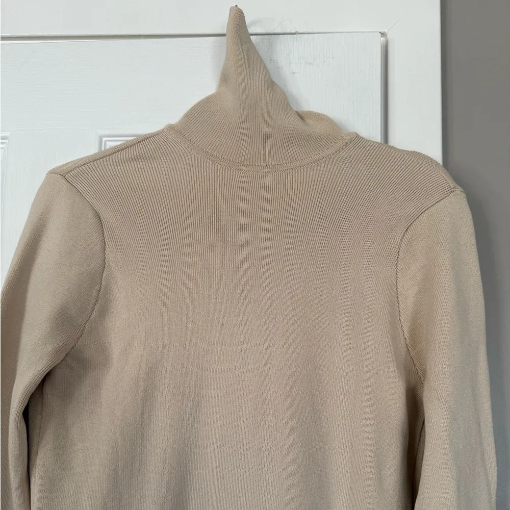 MANGO MNG Mock Neck Sexy Cut Out Back Maxi Sweater Dress - Image 4